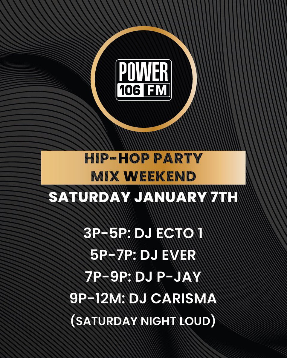 We holding y’all down ALL WEEKEND long with our PARTY mix!🔥🔊🎇 
•
Tap in NOW! <a href="/DJECTO1/">DJΞCTO1</a> <a href="/DJEver/">DJ Ever</a> <a href="/DJPJAY/">DJ P-JAY</a> <a href="/DjCarisma/">DJ Carisma</a> 💯
•
LISTEN LIVE: player.listenlive.co/44031