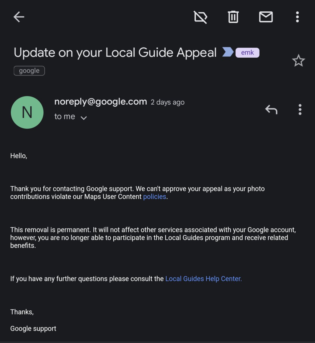 metinkale's tweet photo. @psshuiu @googlemaps Not sure what benefit I ever got. Also, it will affect other services associated with my Google account as I have started canceling them. https://t.co/PobgRbB78K