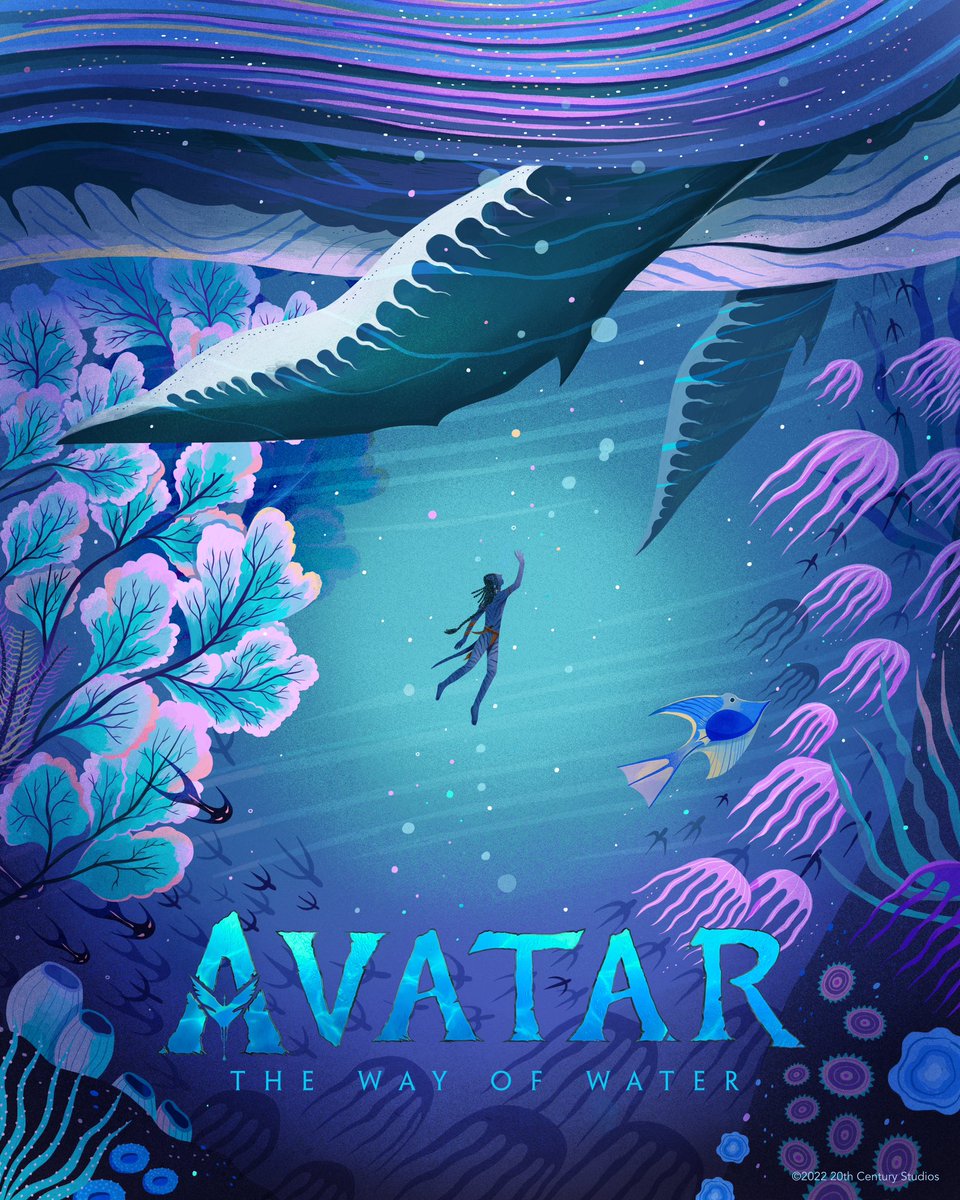 The first project post of the year! I did an illustrated poster design for <a href="/officialavatar/">Avatar</a> #AvatarTheWayOfTheWater ✨💙 So, so grateful for this opportunity <a href="/20thcentury/">20th Century Studios</a> <a href="/meokca_inc/">MEOKCA</a> 💙