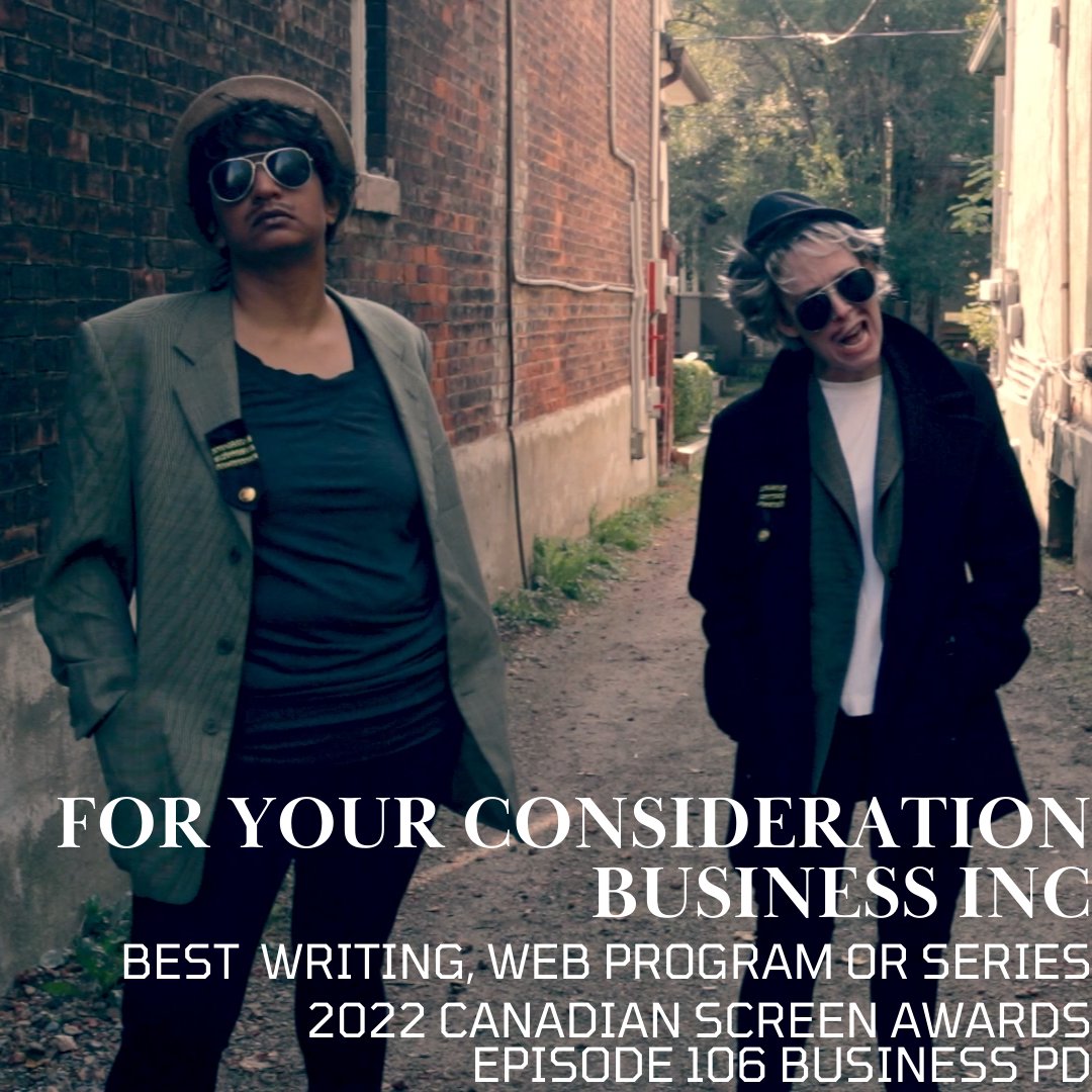 BizincBusiness's tweet photo. Vote Business Inc. for Best Best Writing, Web Program or Series at The Canadian Screen Awards ๐
Voting closes for members Jan 17th
#webseries #voting #comedyshow #csa #canadiancomedy #vote #bestshow #bestseries #funny #haha #altcomedy https://t.co/frQ93UOF8q