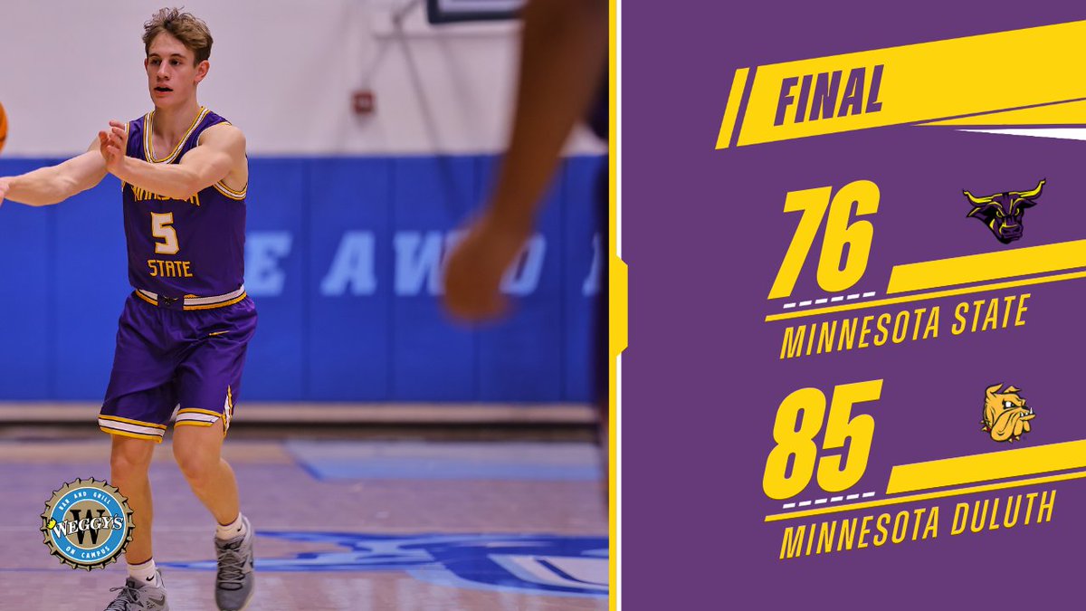 MinnStMBBall's tweet photo. Final Score | After a hard fought game, Minnesota Duluth defeats Minnesota State 85-76.
Top scorers:
Trevor Moore with 27 points
Harrison Braudis with 16 points
Kyreese Willingham with 13 points. https://t.co/28nzaMSXko
