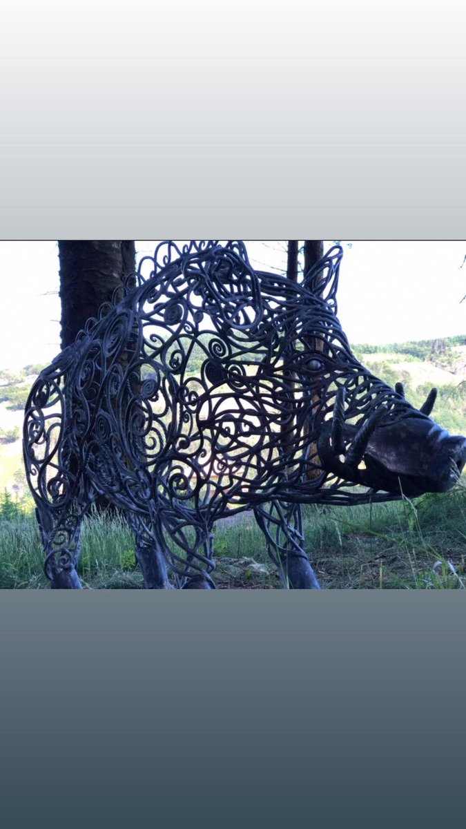 ForgeHorizon's tweet photo. The animals of Cwmcarn Forest drive. Commissioned in 2021. A collaboration with Rubin Eynon to create these unique sculptures consisting of a boar, roe deer , goshawk and wolf #rubineynon #cwmcarnforestdrive #animalsculptures https://t.co/hE31a6jU84