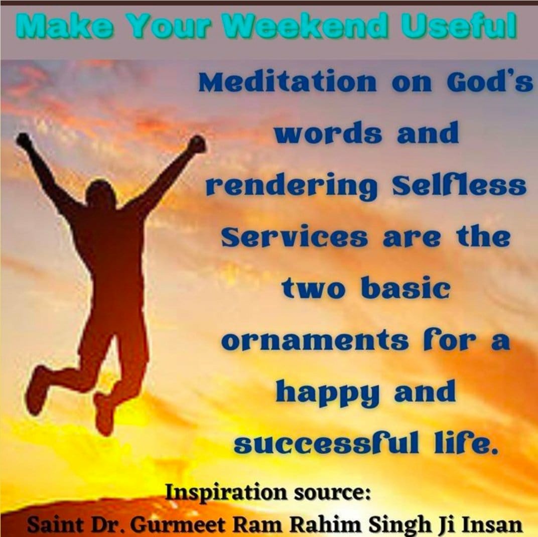 geeta_dhiman7's tweet photo. Today is a holiday you can make a sunday #SpiritualSunday by do meditation and welfare work inspiration by :-
    Saint Gurmeet Ram Rahim ji https://t.co/pdtWx3NohL