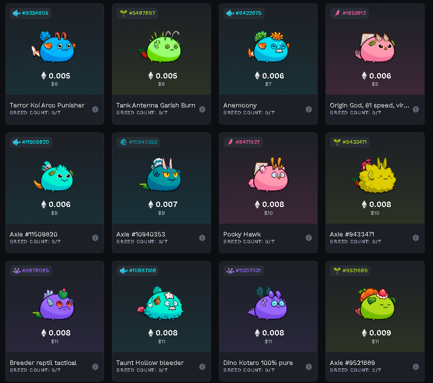 MandalorianoARG's tweet photo. Axies en venta, breed cero, buenos genes, lleve el suyo!
https://t.co/h42DZeyxna
#Axie #Axiemarketplace https://t.co/bl9rIn00J0