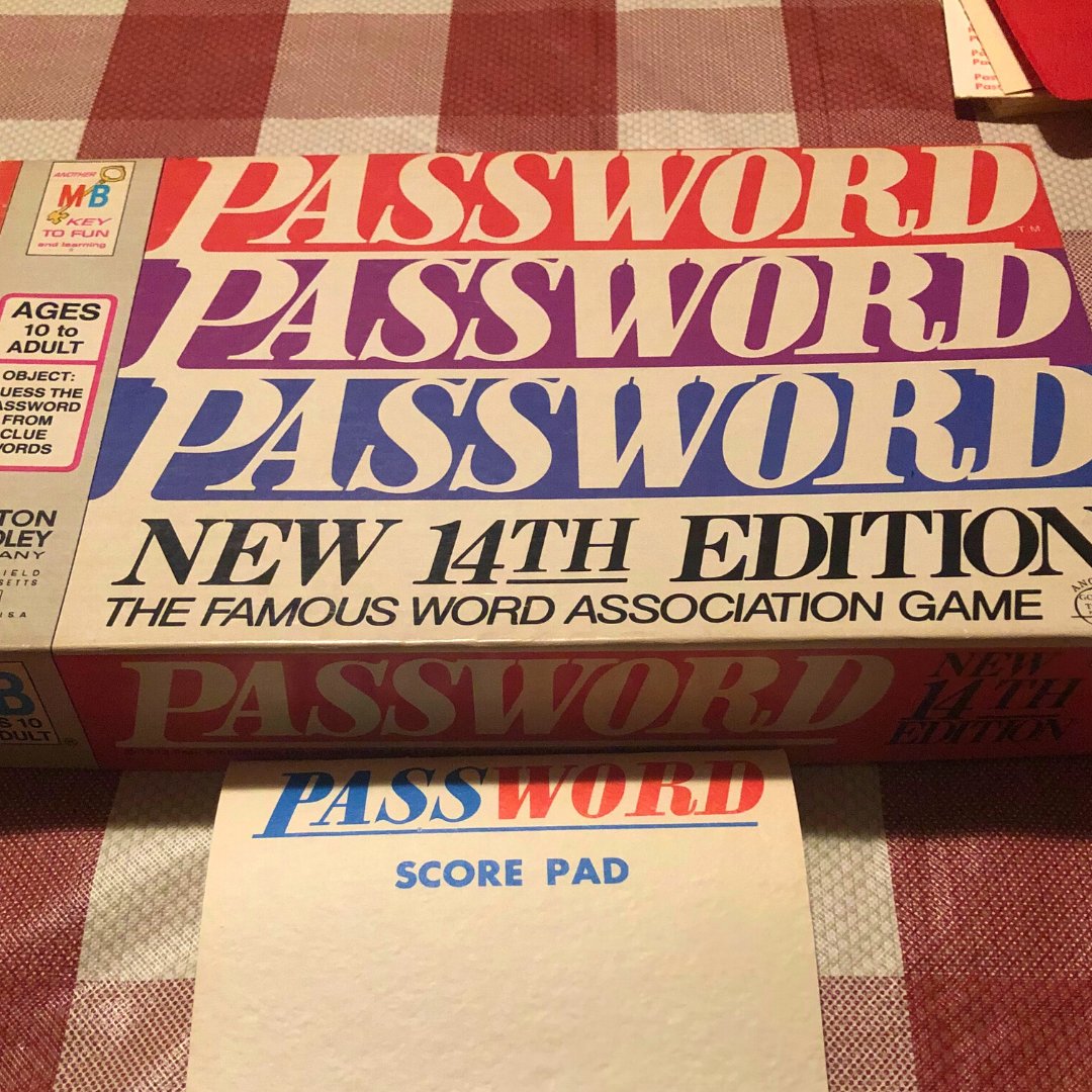 jeffam's tweet photo. We had fun playing this vintage 1973 "Password" board game on New Year's Eve! "The password is ..." https://t.co/ZAsA54SBjM