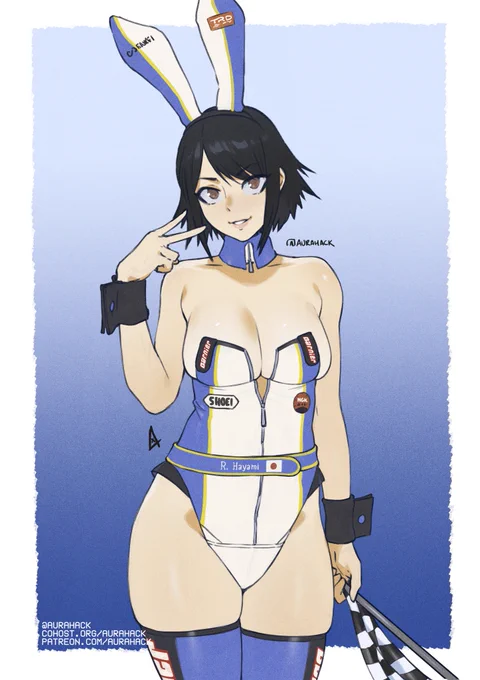 Rena from  Racing Evolution in a bunny suit 