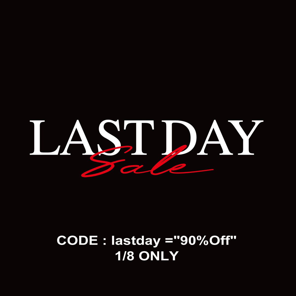 LILWHITE_dot's tweet photo. "LAST DAY SALE"

Today 1/8 only.

Code : lastday

All item 90% Off

Thank you.

https://t.co/xStvaKJJeK https://t.co/LE8m4szQ5n