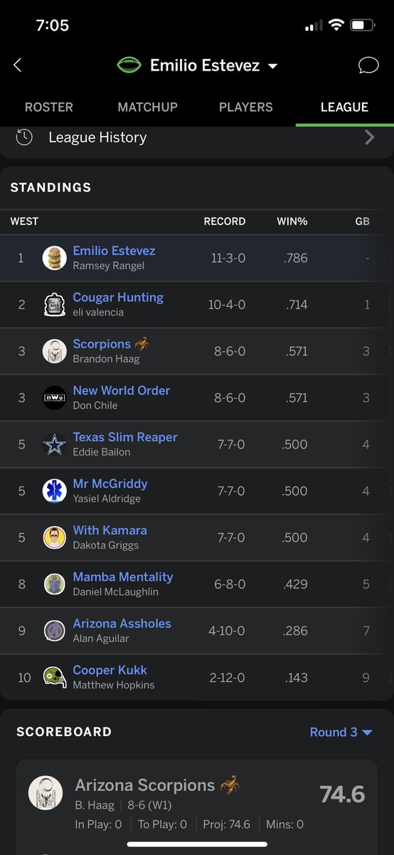 Went back to back in yahoo and my first W in the ESPN group! LFG!!! #careeryear #fantasy #FantasyFootball