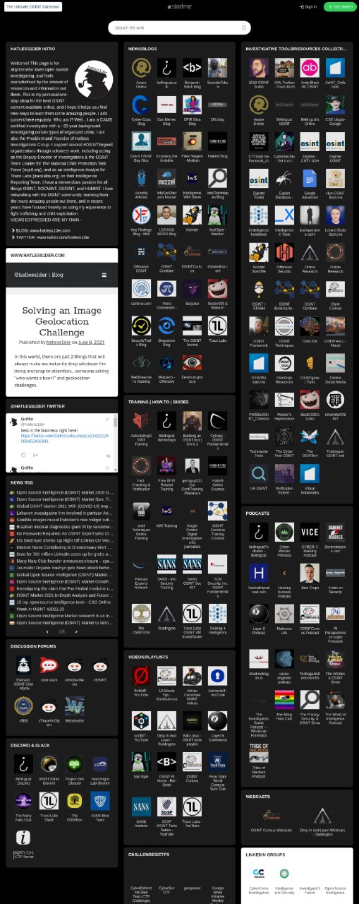 Het Mehta on Twitter "The Ultimate OSINT Collection 🔗https//t.co/cLIVSti86i infosec 