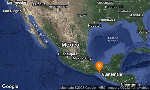 SISMO Magnitud 4.3 Loc  20 km al NOROESTE de ARRIAGA , CHIS 07/01/23 20:03:02 Lat 16.29 Lon -94.08 Pf 107 km
