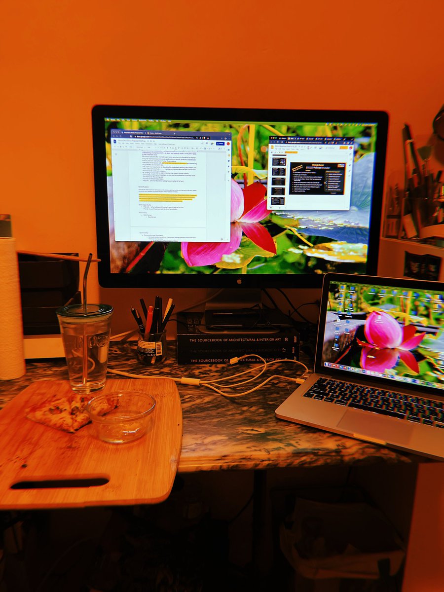 Cleaned off my desk… then ate pizza at said desk 🙃