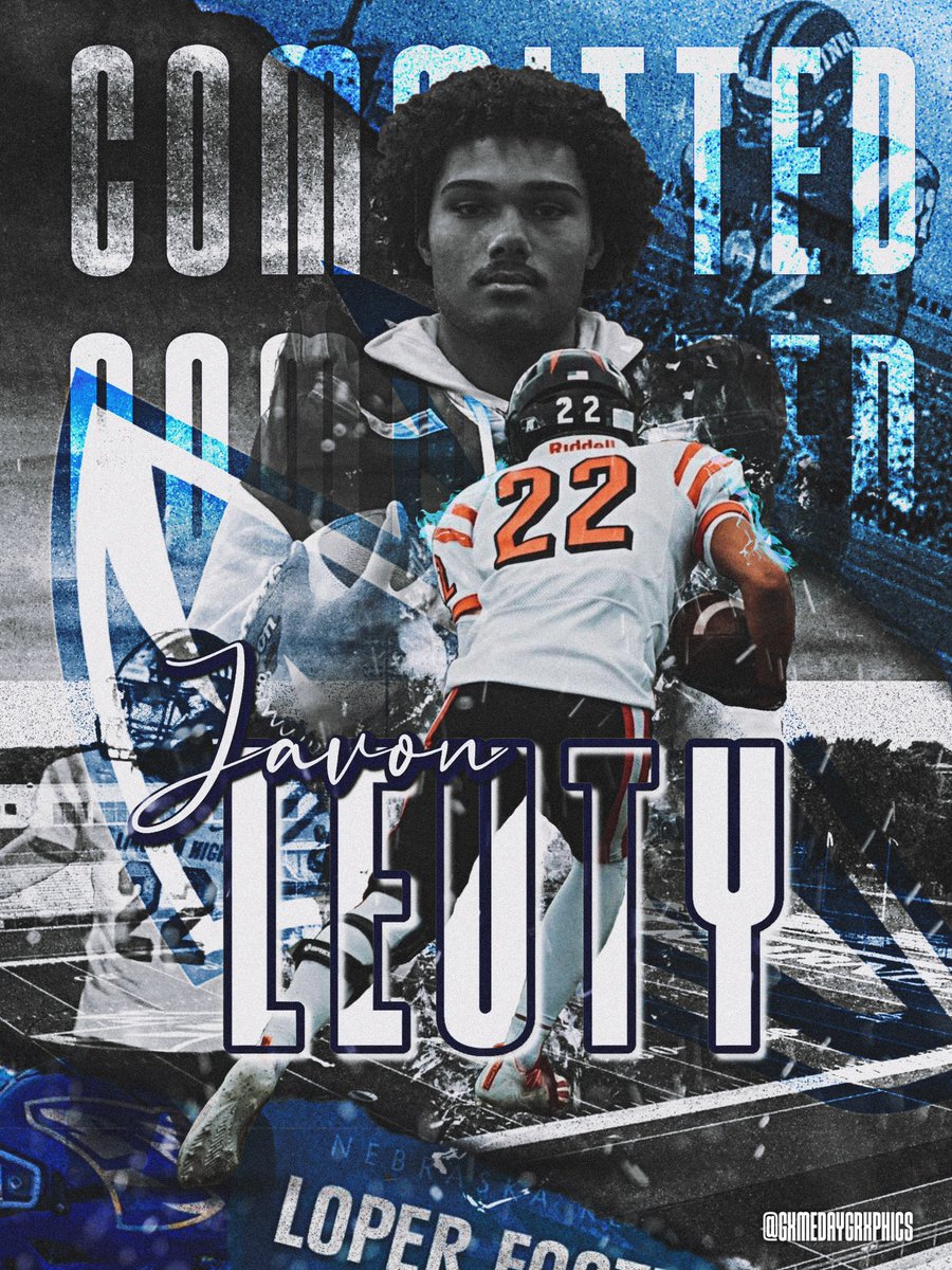 GxmedayGrxphics's tweet image. Congrats to @jleutyy for committing to @UNK_Football !🔥