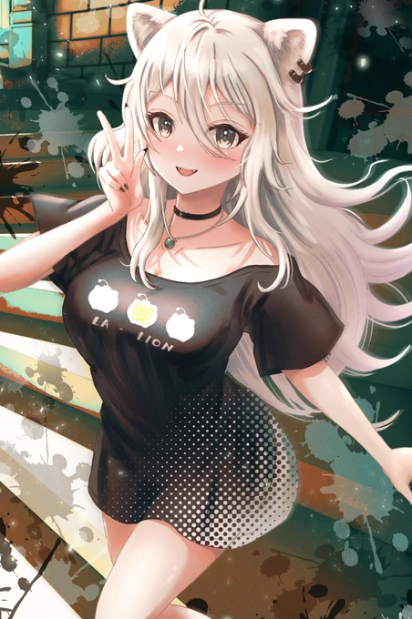 黒シャツししろん#ししらーと 