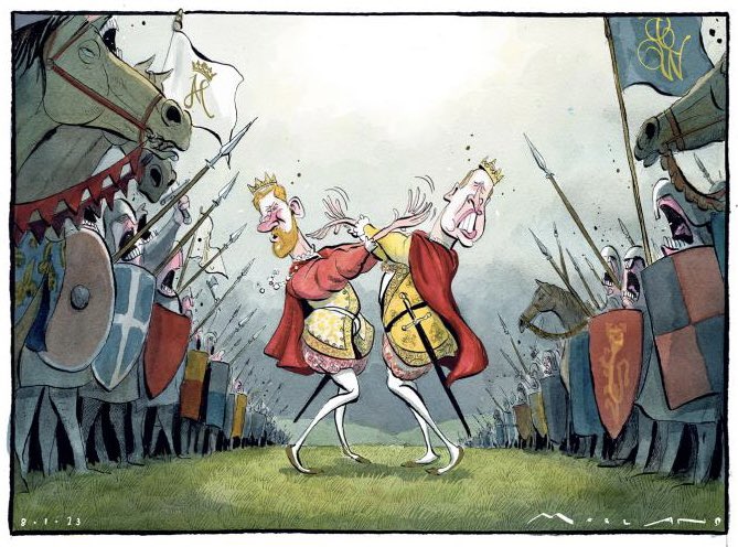 Morten Morland on #PrinceHarry #PrinceWilliamIsABully #PrinceWillam #SpareUs #cartoon - political cartoon gallery in London original-political-cartoon.com