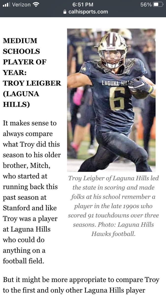 Thankful to be named California Player of the Year!