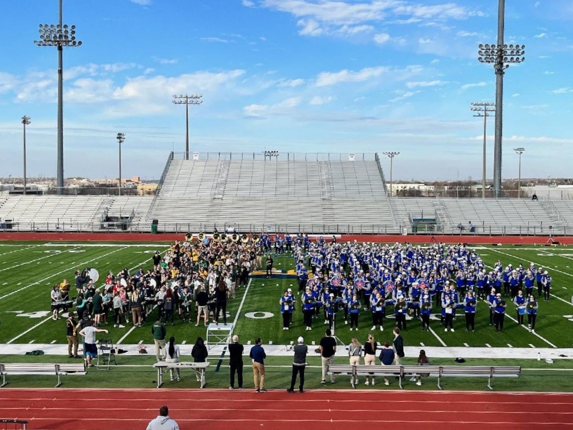 gsmbndsu's tweet photo. Despite the deep seeded rivalry between NDSU and SDSU sports,the bands have always been great friends! It was fantastic to rehearse with the pride of dakotas after a few days of bus rides and rehearsals! The band always wins 💙💛💚💛 @SDSU_PrideBand  #bandfam https://t.co/FlIuQtjGSM