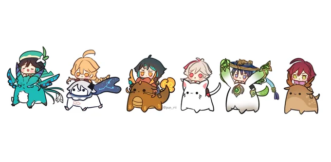  #6reeze #5wirl #xiao #aether #scaramouche #venti #wanderer #kazuha #heizou 