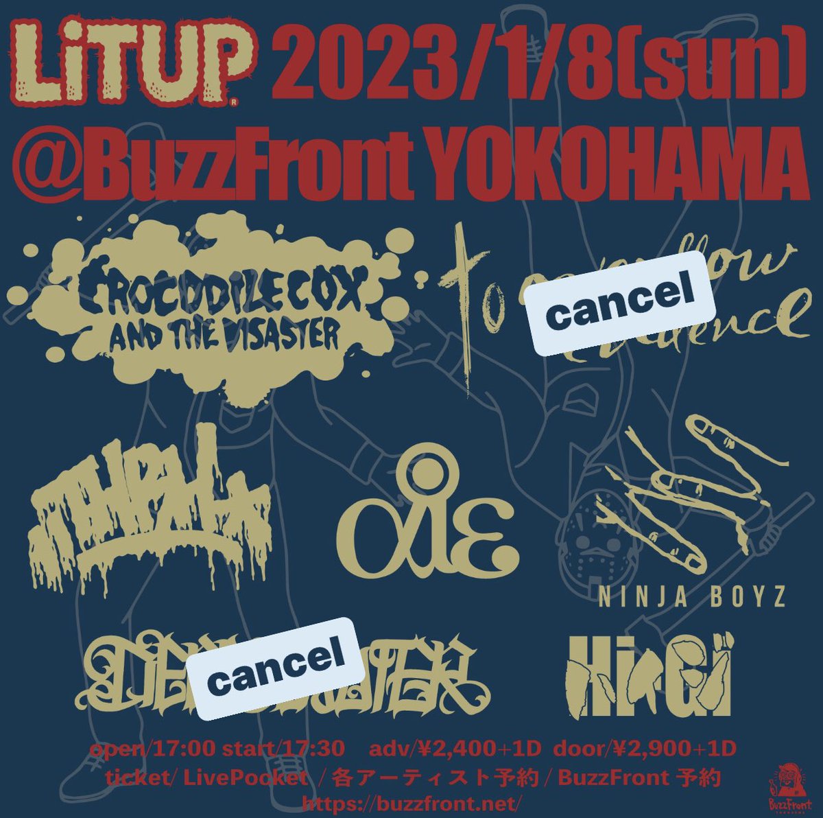 BuzzFront's tweet photo. 【キャンセル&amp;ハッピーアワーのお知らせ】

本日の公演ですが、
DEEPSLAUTER
がメンバーの体調によりキャンセルとなりました。

伴い、openは変わらず
startを
17:30→18:00
に変更します。

op ~stが1時間あるのでop〜stの間ハッピーアワー開催します🍺

全ドリンク100円オフ🍺

乾杯しましょう🍺 https://t.co/j5KVxuVRdx