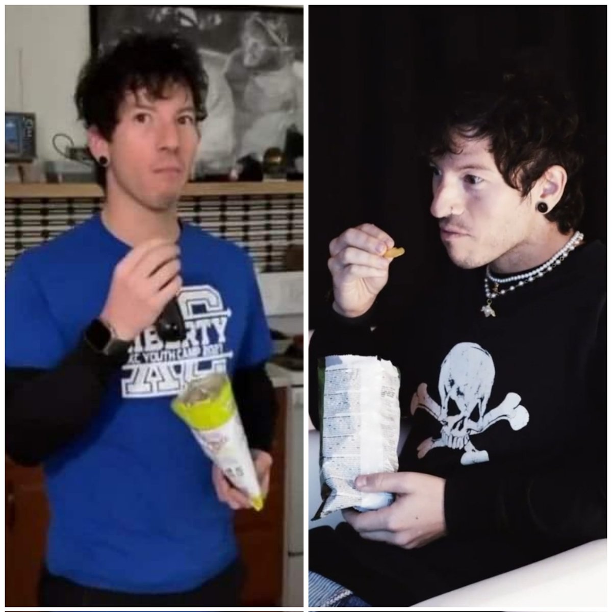 The face Josh makes when you catch him eating snacks