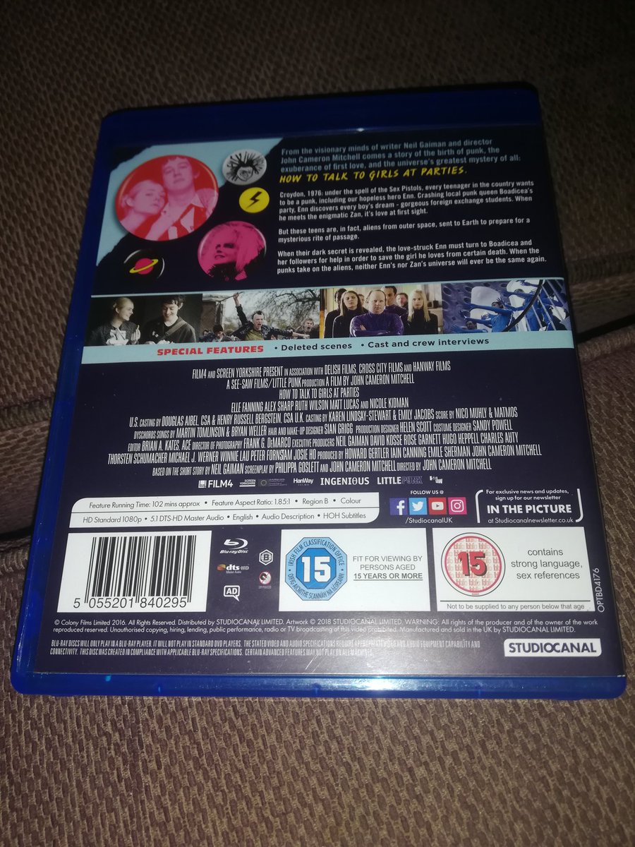russelguppy's tweet photo. Films watched this year: 9 #yearofmovies #bluray #bluraycollection #howtotalktogirlsatparties #ellefanning #alexsmart #nicolekidman #mattlucas #ruthwilson #abrahamlewis #ethanlawrence #joannascanlan #tombrooke #comedy #music #punk #romance #scifi #neilgaiman #johncameronmitchell https://t.co/Q4K3CMuFKa