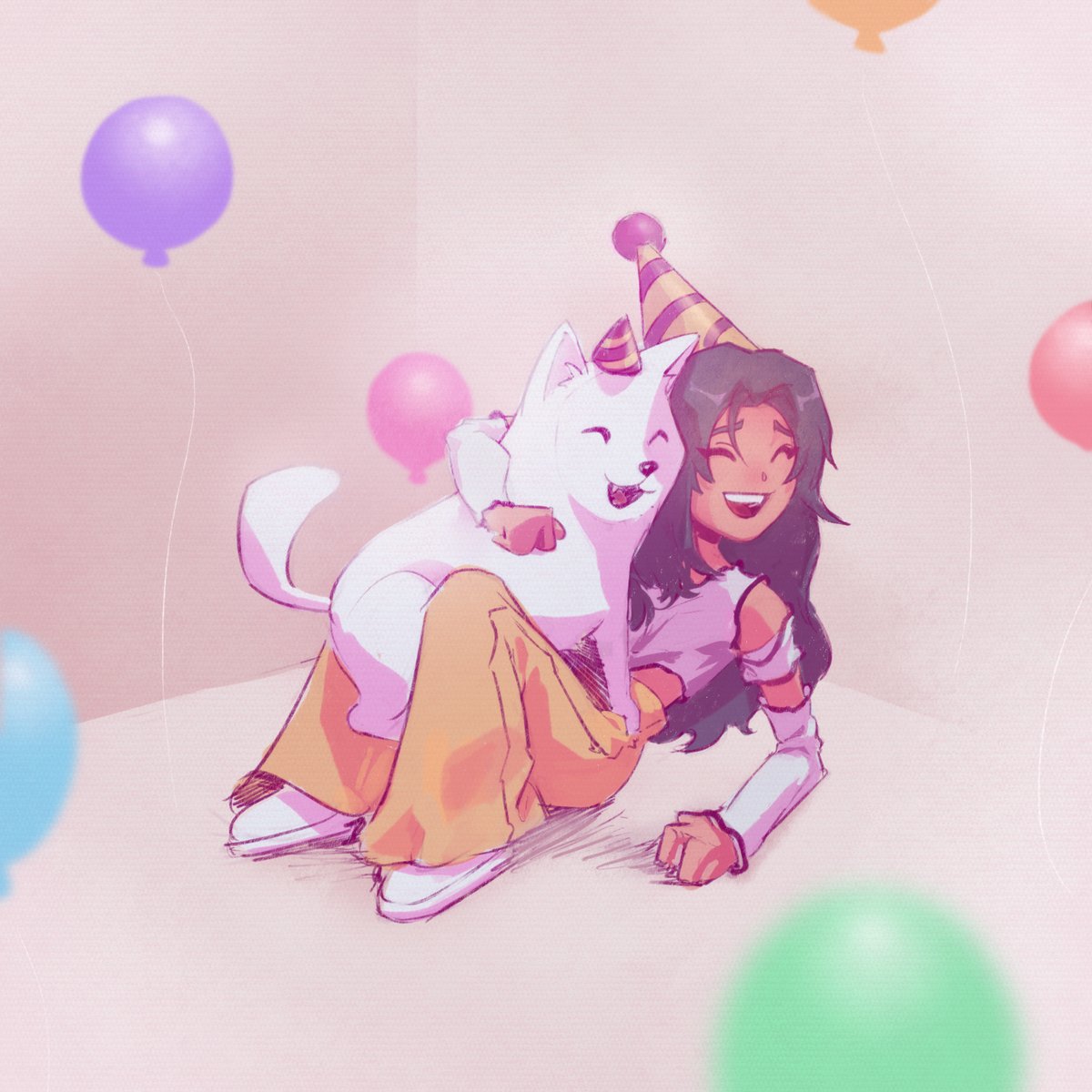 Its__Anko's tweet photo. Happy BirthRae Valkyrae &amp; Mika!🥳🎈🎂
 #HappyBirthRae https://t.co/7FYAsZxdoS