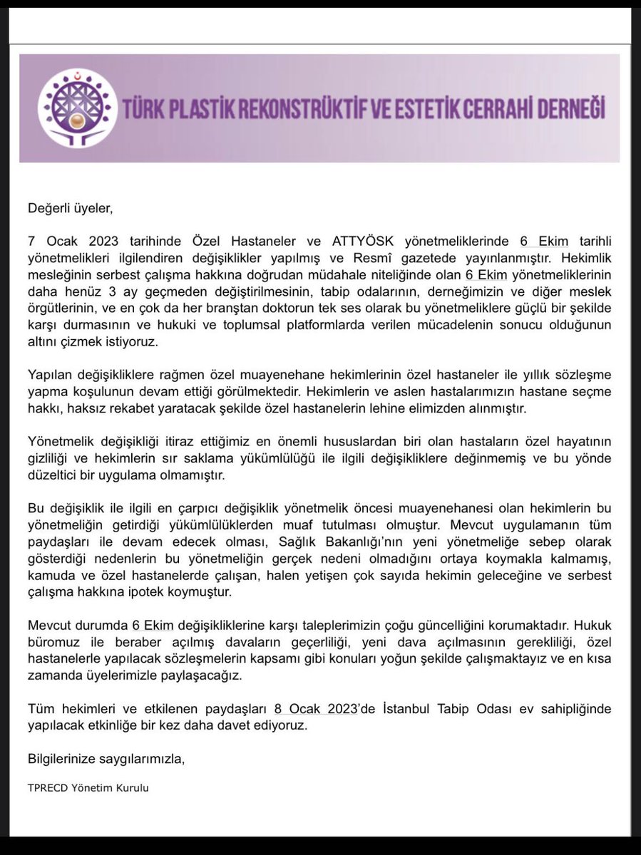 #BüyükHekimBuluşması #bueyuekhekimbulusması #MedipolYönetmeliğineHayır #SerbestHekimlikHakkıEngellenemez #7OcakFosÇıktı #GençPlastikCerrahlar