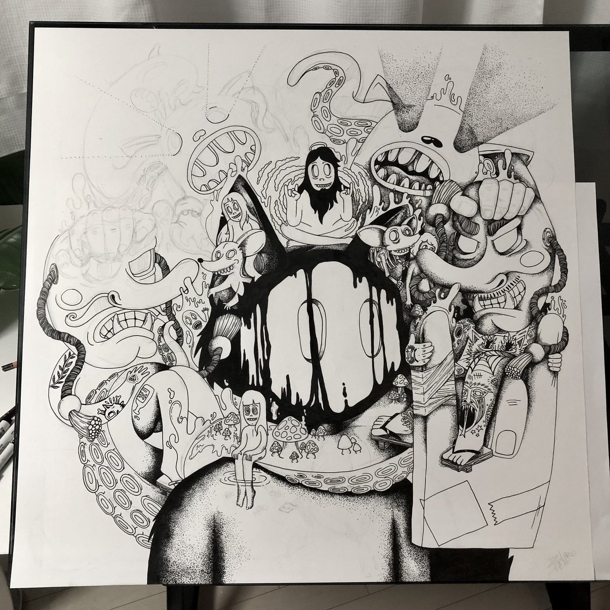 Bellcro_o's tweet photo. Still growing … 

A series of 1/1 original physical art pieces, 594x594mm @TheAlleyCatGang x @Bellcro_o 
.

#NFT #NFTCommuntiy #nftart #NFTartists #NFTartwork #NFTCollections #NFTshill https://t.co/ysirYLVizg