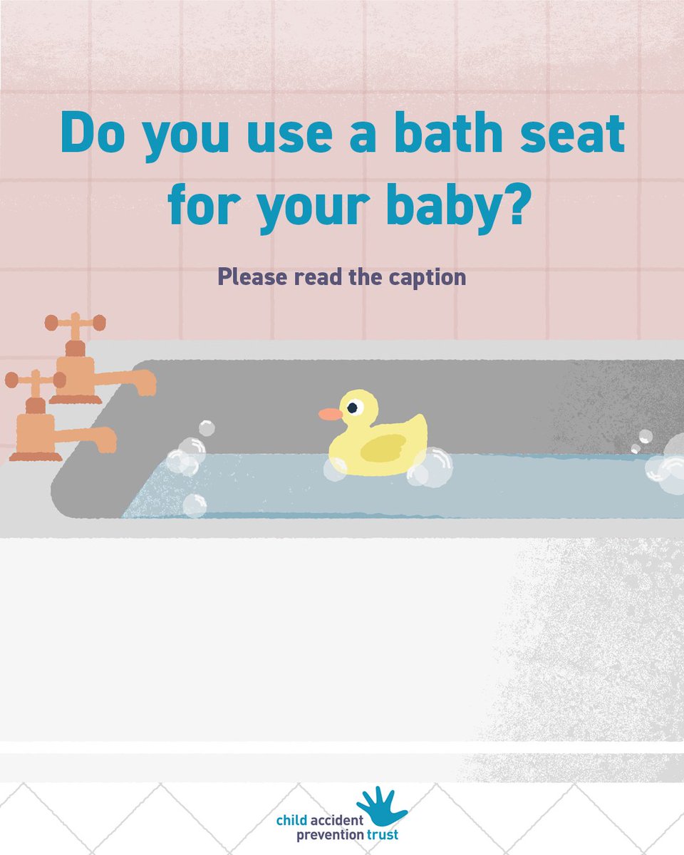 This #NationalBubbleBathDay we want to remind you that while bath seats are great for supporting a baby, they’re NOT safety aids. A baby shouldn’t be left alone in one even for a moment. They can easily wriggle or slip out, or the seat can tip over and immerse the baby in water.