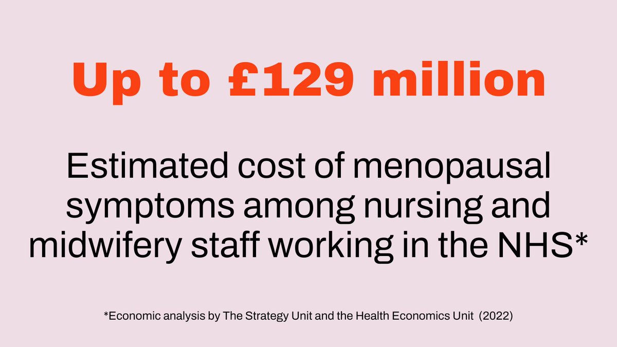 Recently I acted as an advisor on The Strategy Unit &amp; the Health Economics Unit economic analysis of the cost of the menopause to the NHS as an employer for nurses, health visitors and midwives where it was estimated at a cost of up to £129 million. Read @ nhmenopausesociety.org/newson-health-…