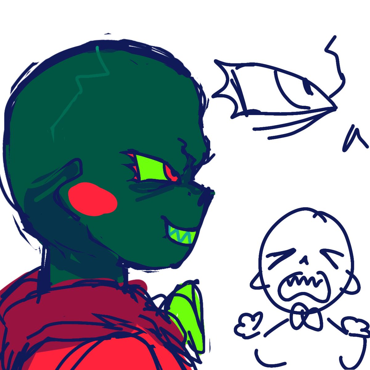 ol1vrrs's tweet image. Still figuring out how i wanna draw him #caliborn