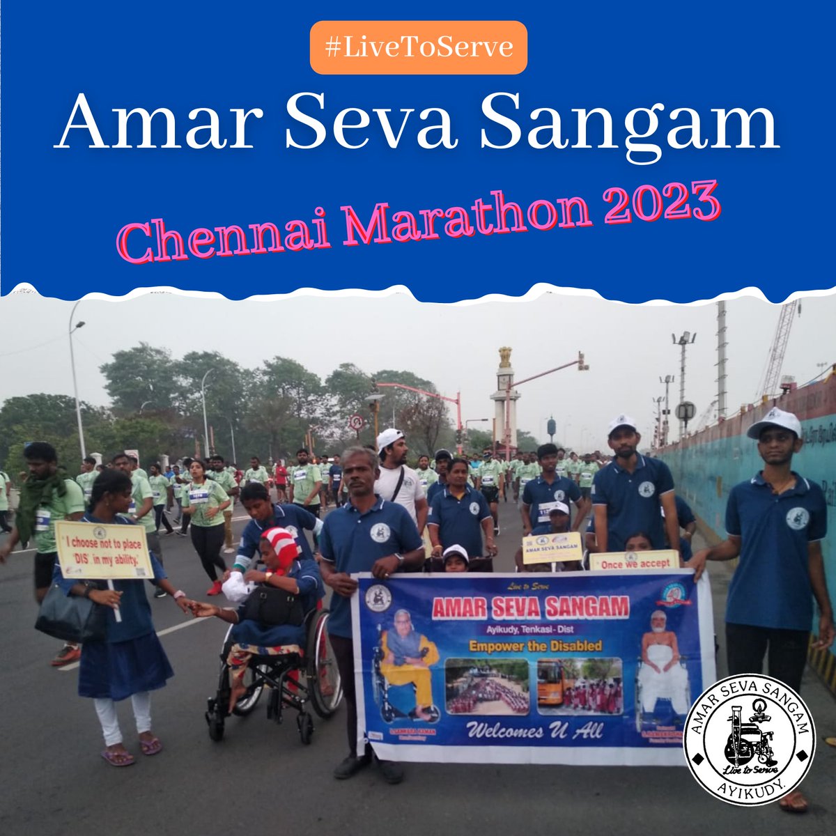 amarseva's tweet photo. Amar Seva Sangam, Ayikudi (ASSA) team at Chennai Marathon 2023. “Inclusive Education for Students with Disabilities” is the cause for this year’s run.
#LivetoServe #Marathon #YouCanMakeADifference #AnInclusiveWorld #EnablingInclusion #ASSA https://t.co/ldkq1cEc9B