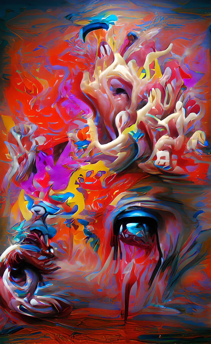 This Is <a href="/ArtOfEmotionAi/">Art Of Emotion Ai</a> #244 | "The World's Cruelty Fuels My Mind Of Creation." | #NFT #NFTs #NFTCommunity 

Supply: 333 | Genesis Pass
Get Yours: opensea.io/collection/art…