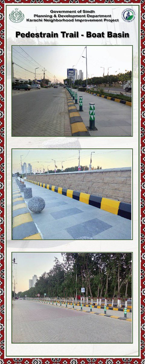 murtazawahab1's tweet photo. Happy to have inaugurated the 2 KMs long pedestrian trail from car deals to bbq tonight. Besides pedestrian walkway, roads &amp; internal streets have been carpeted &amp; pavered, utilities have been redone &amp; 4 new parks have also been developed for the local neighbourhood #KarachiWorks https://t.co/vt32Zw28G8