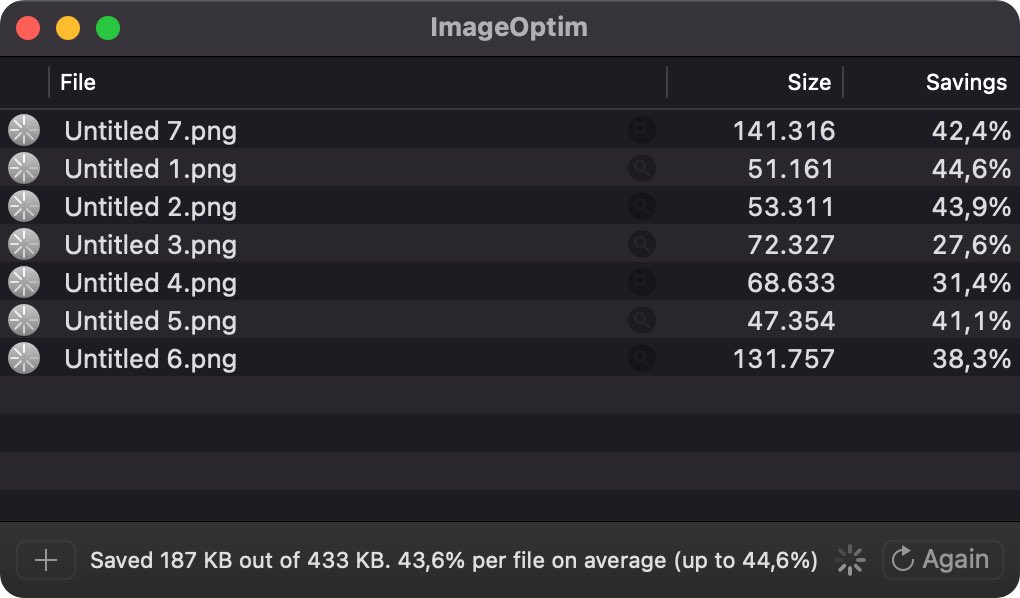 flaviocopes's tweet image. Every time I write a new post, before pushing to GitHub (and starting the deploy) I pass the images through ImageOptim to drastically reduce their size. Makes my site faster 👍 keeps the repo lighter (and faster over time) 👍 consumes less bandwidth 👍