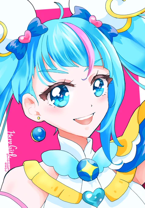 新しいプリキュアの誕生祝いとして、書き初めでキュアスカイ改めて、今年もよろしくお願いいたします 