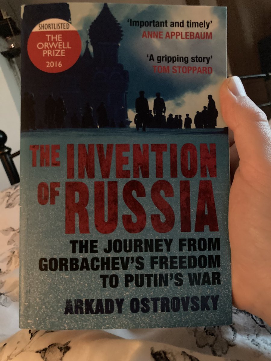 On my shelf since 2018… shamefully only just read this by <a href="/ArkadyOstrovsky/">Arkady Ostrovsky</a>. In many ways more interesting post-24th Feb ‘22. Highly recommend it if you want to understand media manipulation in #Russia and the relative ease of maintaining #Putin’s cult of personality. #Ukraine