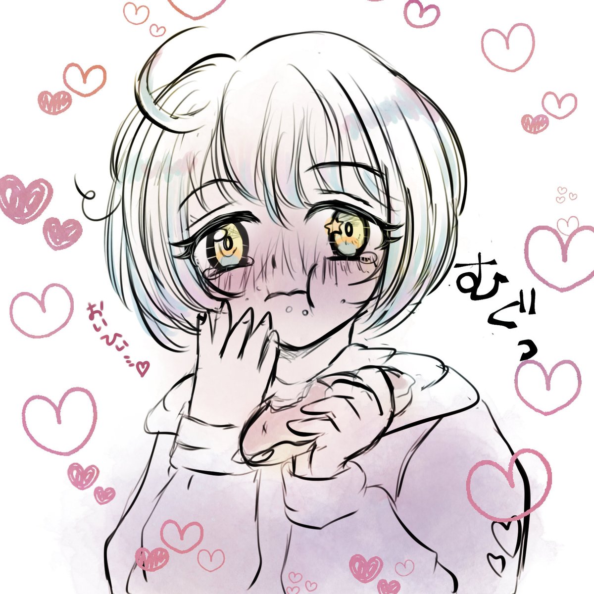 落描き🥯
「お…おいひい…💗」
めちゃくちゃ美味しいパンに
感動して泣いちゃう
タレ目女子😆 
