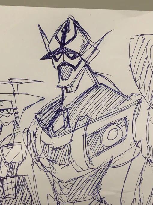 Rough sketch idea of mall cop Barricade 🚓
 
He's just a regular guy trying to do his job, but has to constantly deal with difficult people that it ruins his day... 

#Transformers #Maccadam 