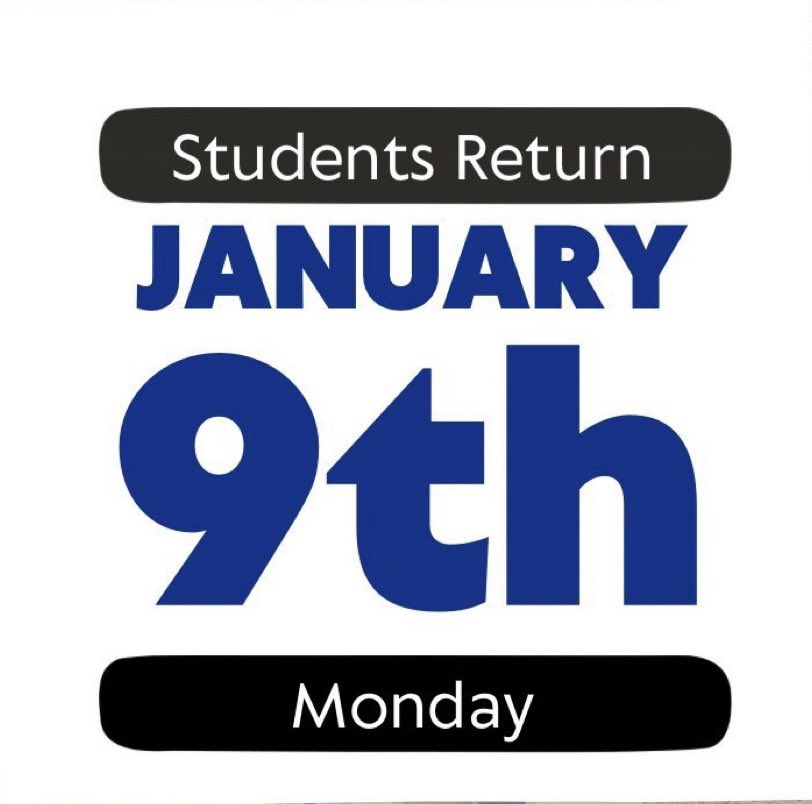 Parents and students…. Happy 2023!!! Just a reminder…