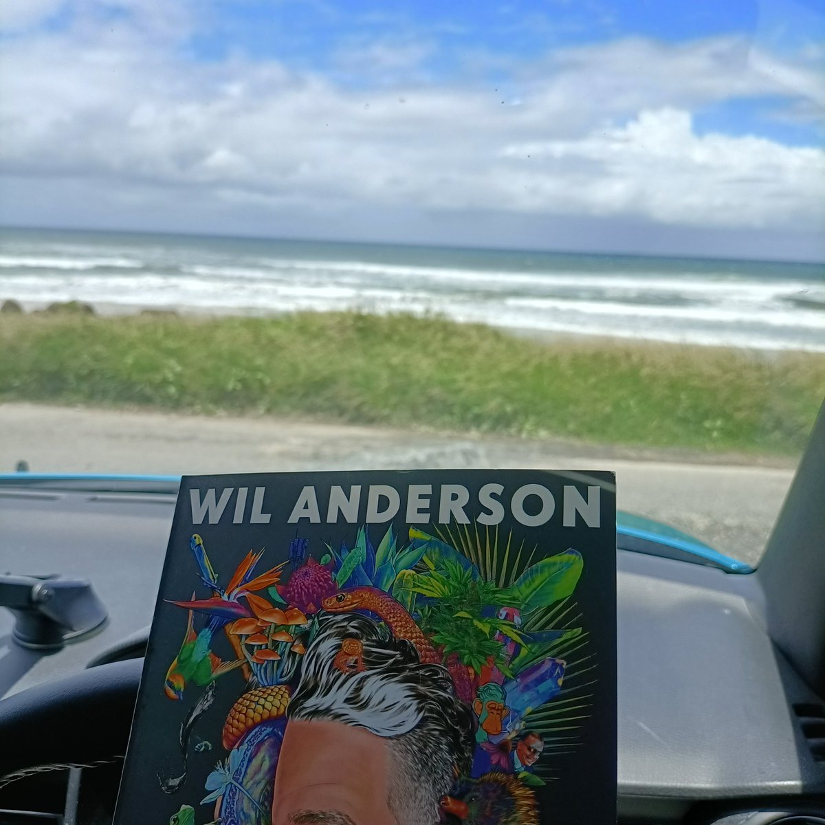 rainbow_bryte's tweet photo. I thought it was fitting to read @Wil_Anderson 's book at Lennox Head while I wait for it to be accommodation check in time. https://t.co/BpYhryMHqN