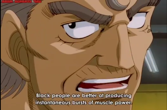 Being black really is a super power in sports anime.