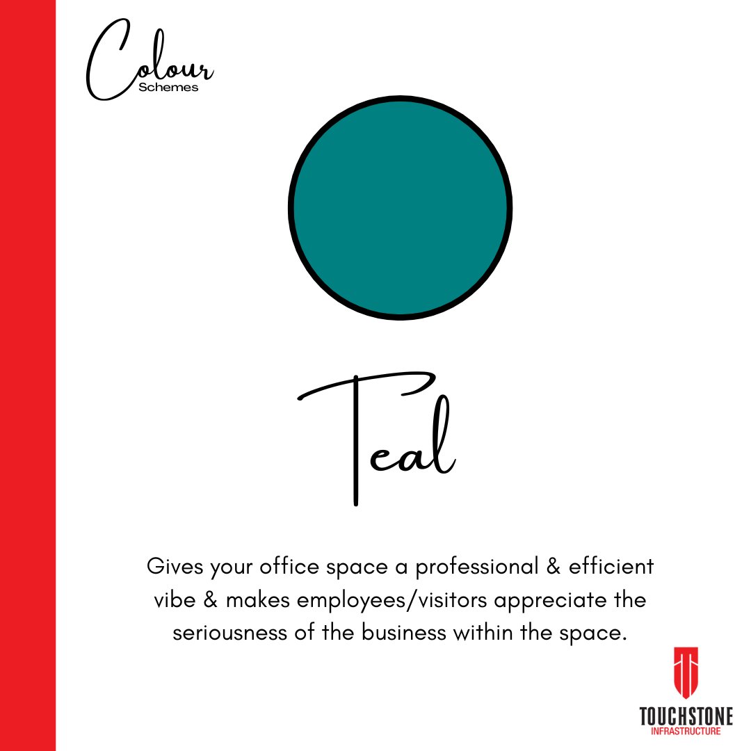touchstoneinfra's tweet image. ⭐Colour Schemes⭐
&quot;Teal&quot;

#colourscheme #colourschemes #colorschemes #officecolor  #officedesigns #officedesigner #officedesigntrends #officedesignideas #OfficeDesignTrends #officedesigninterior #officedesigninspiration  #colourpallet #colourpallete #touchstoneinfrastructure