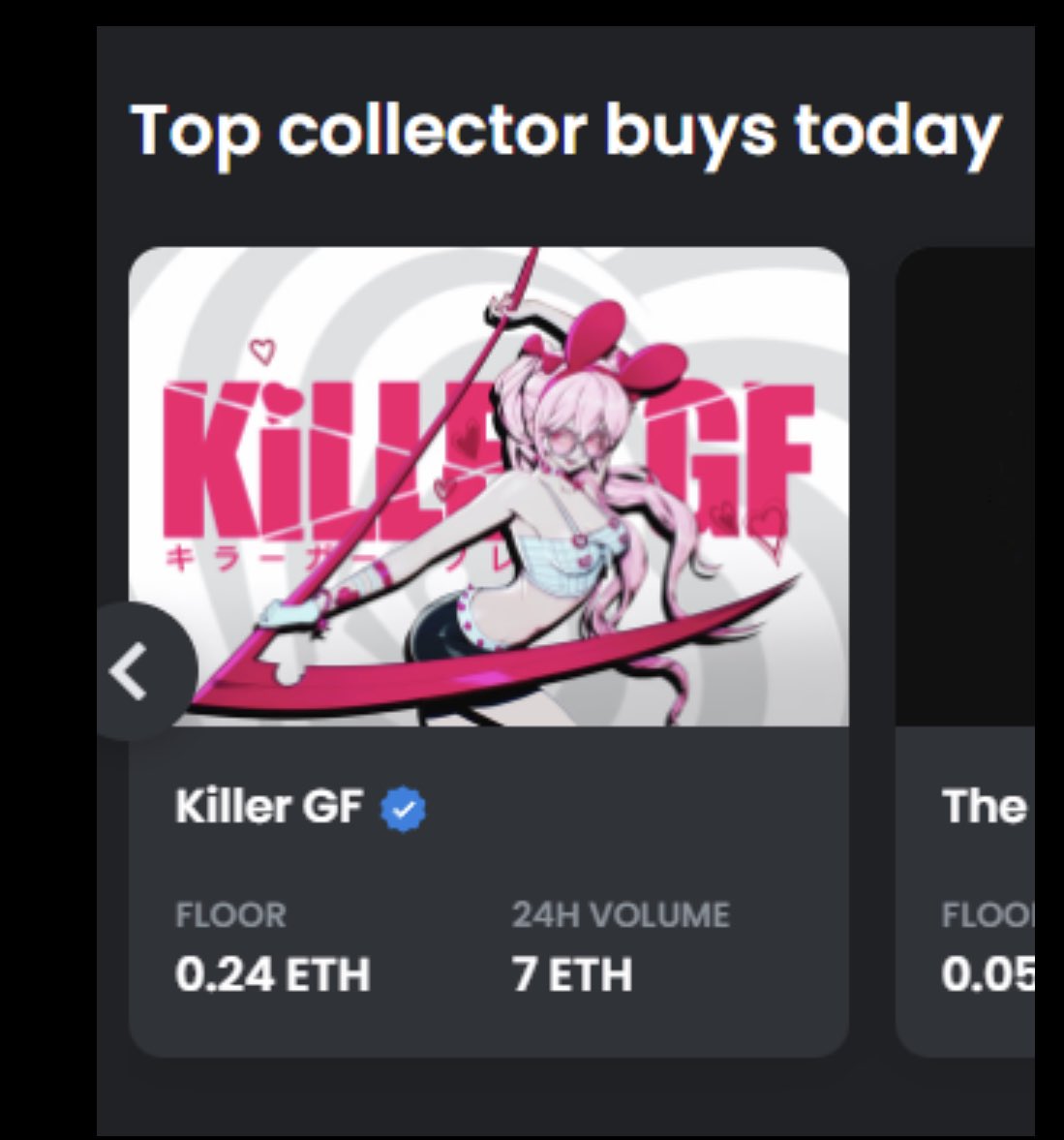 BBrown9506's tweet photo. Hey #kgfarmy look what killers @killergfnft are back on the front page of @opensea https://t.co/FarwaiiAMT