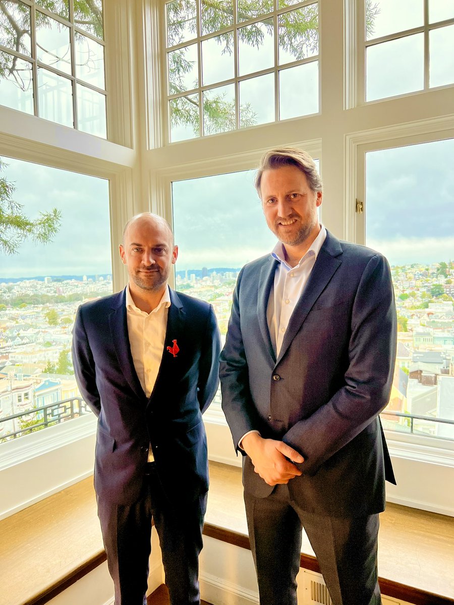 «Aujourd’hui dans la Silicon Valley, plus personne n’ignore qu’il existe un mot en français pour dire entrepreneur »!
Ce matin, <a href="/jnbarrot/">Jean-Noël Barrot</a> a échangé avec des entrepreneurs talentueux de la <a href="/FrenchTechSF/">La French Tech SF</a>, dont beaucoup contribuent à l’emploi en France🇫🇷🌁