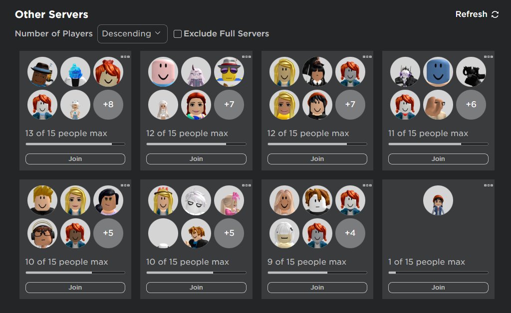 ThePinnacleLtd's tweet photo. OMG! 8 Servers!!!
#RobloxDev #ROBLOX #ThePinnacle https://t.co/jHa8xhKGqq