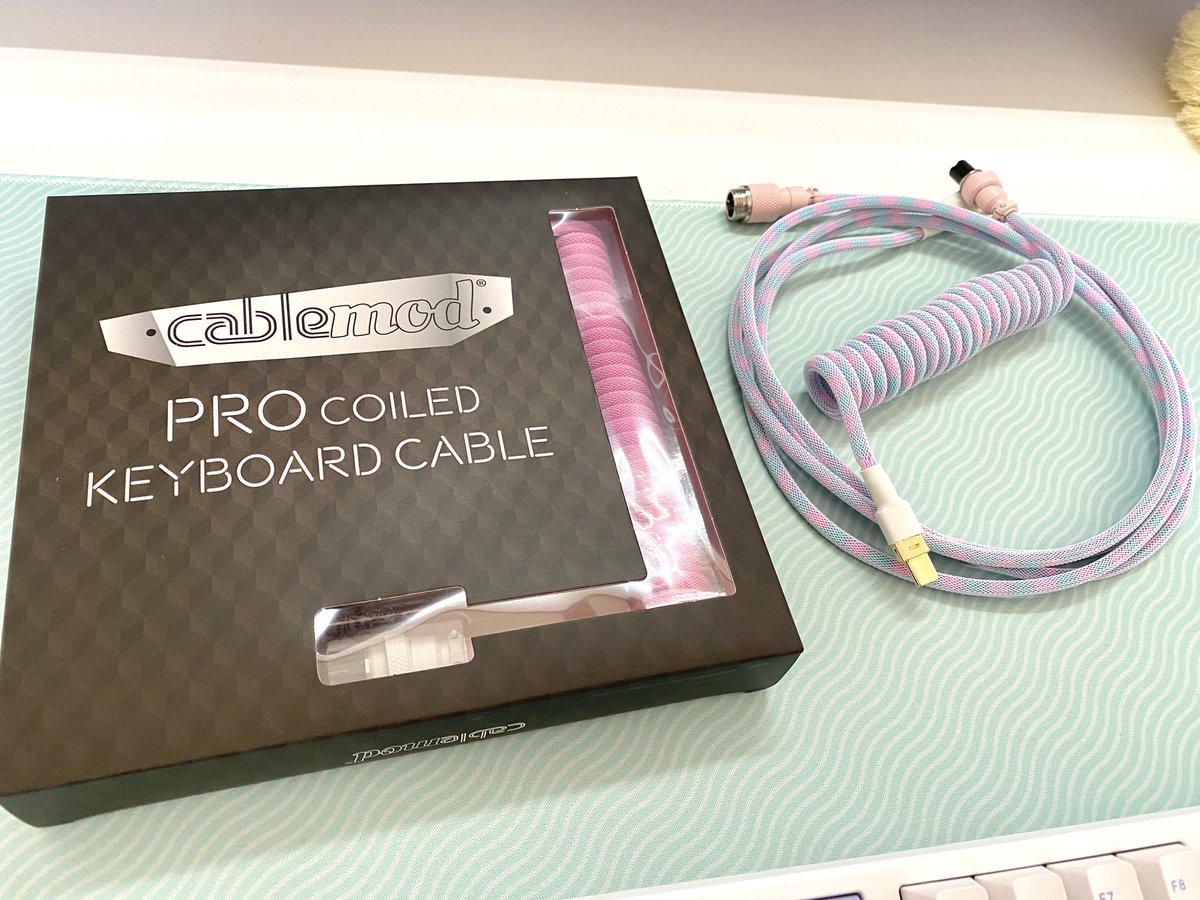 may_babystep's tweet image. 自分への初買い物はコイルケーブルとでした😌
今までオーダーした物を使っていましたが接続不良が起き始めたので今回はCableModの既製品を購入✨

#HELLOGANSS HS75T RGB GG05
#CableMod Pro Coiled Cable