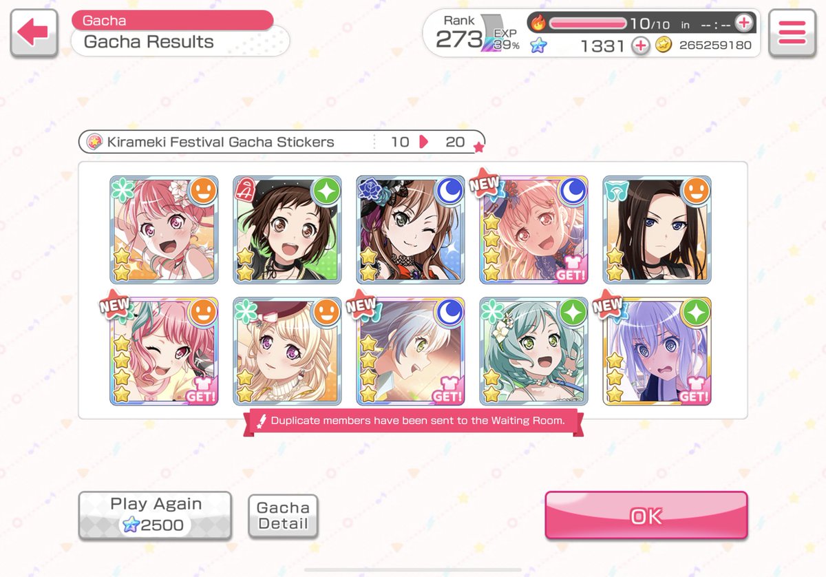 ActiveXCtrl's tweet photo. @bangdreamgbp_EN It has been a while since I got this lucky https://t.co/wxkDmWMAfI