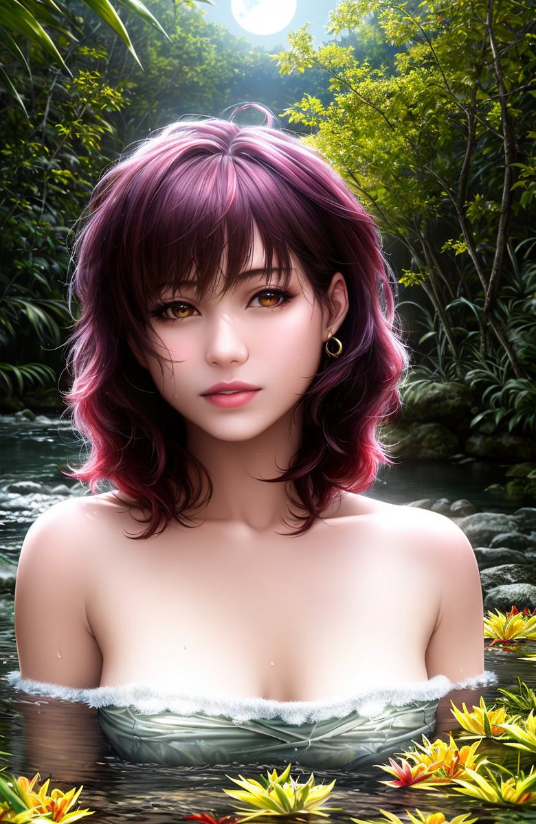 Waifurunner's tweet photo. Yet another entry for the #bathtimeAIchallenge, 
#ワイフ, #waifu, #AIart, #AIイラスト, #aiartcommunity, #WaifuDiffusion, #Booba #Oppai, #stablediffusion https://t.co/FUFC7HbfO5