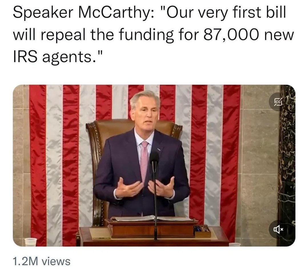 I've been playing cards with my friends who are all IRS agents, for over 2 decades now. They know for every $1 they cost us, the IRS will return $6, by catching tax cheats like Dolt 45. This is just another way to protect the Oligarchy, who have bought the GQP. <a href="/bader_diedrich/">Diedrich Bader</a>