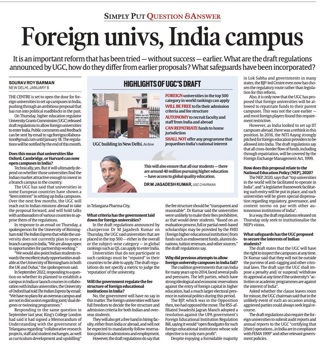 Upsc Civil Services Exam on Twitter "Foreign univs,India campus Source Indian Express GS Paper
